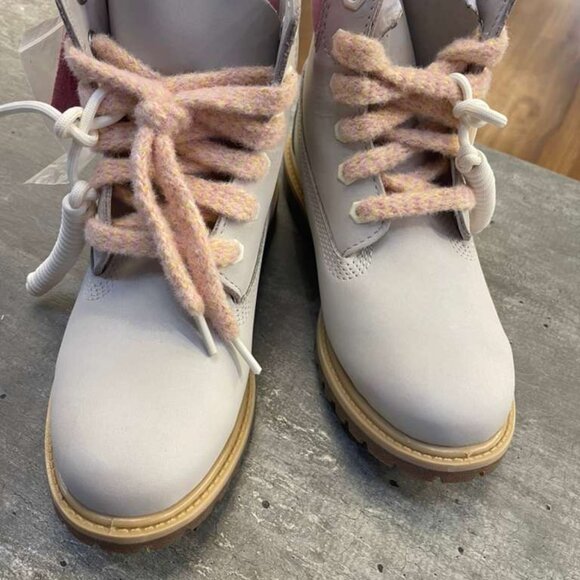 TIMBERLAND WOMEN'S  PREMIUM 6 IN LACE WATERPROOF BOOT NATURAL NUBUCK A2HR8-EX4 - Picture 7 of 10